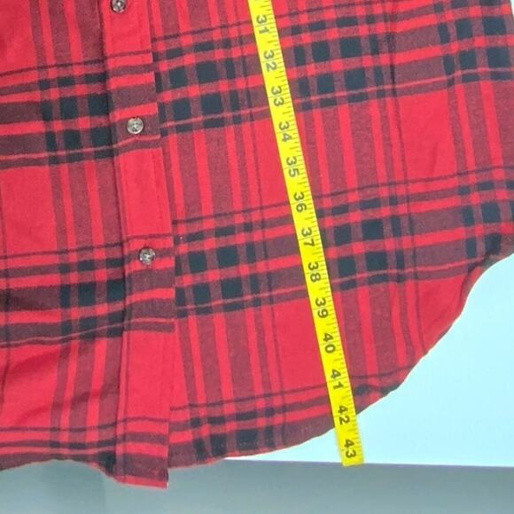 NWT | Madison + Hudson | Plaid Shirt Dress | Black/Red | Medium - Picture 8 of 12